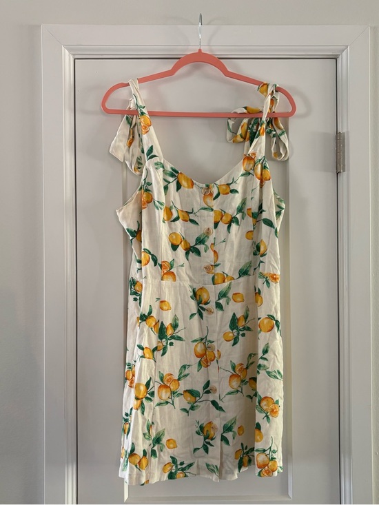Skies Are Blue Dresses & Skirts - Skies Are Blue Women’s Lemon Print Tie-Shoulder Sundress‎ Mini